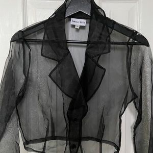 Danielle Guizio Sheer Long-Sleeve